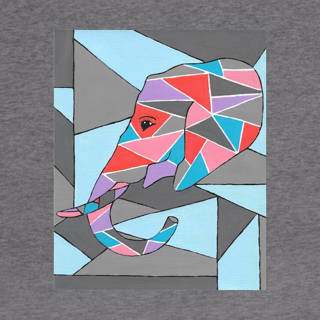 GEOMETRIC Elephant by SartorisArt1